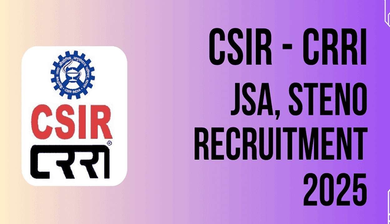 Csir-crri jsa recruitment