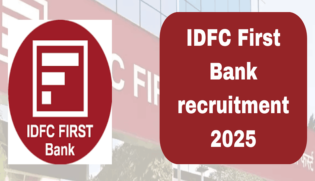 Idfc first bank recruitment 2024