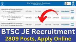 Junior engineer recruitment 2026 in bihar